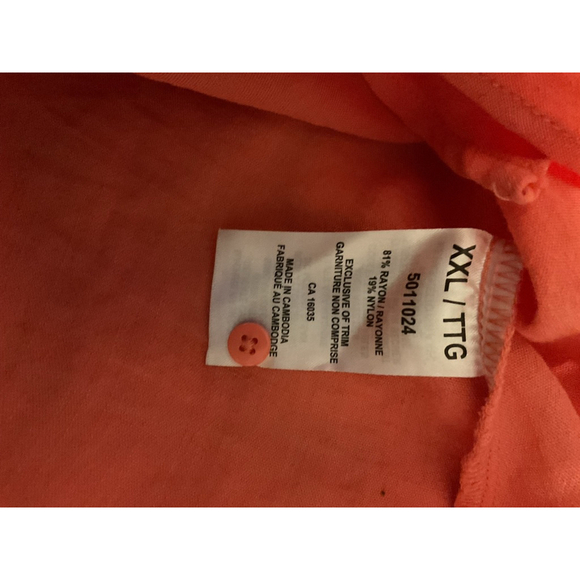 Tahari Coral Button Down tie front Shirt XXL - Picture 4 of 11